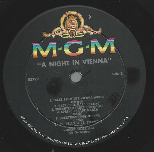 Robert Stolz And His Orchestra* : A Night In Vienna (LP)
