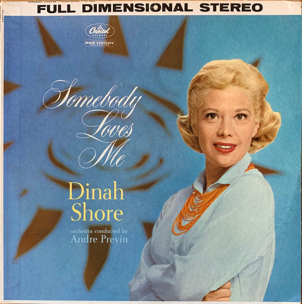 Dinah Shore, André Previn And His Orchestra : Somebody Loves Me (LP, Album, RP, Scr)