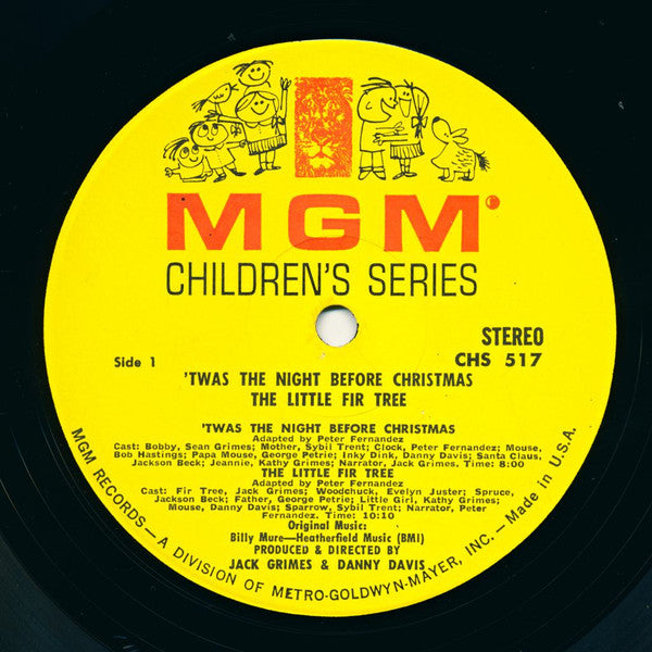 Various : 'Twas The Night Before Christmas, The Little Fir Tree, The Night The Animals Talked (LP)
