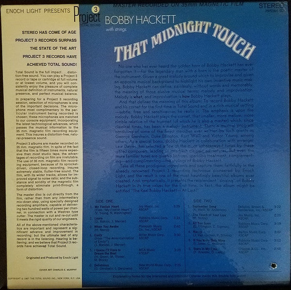 Bobby Hackett : That Midnight Touch (LP, Album, Gat)