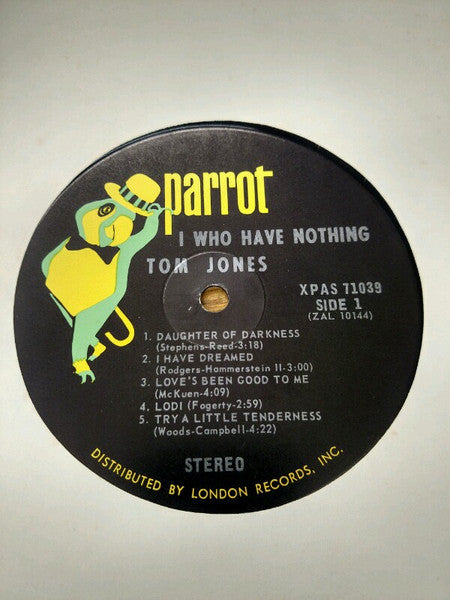 Tom Jones : I (Who Have Nothing) (LP, Album)