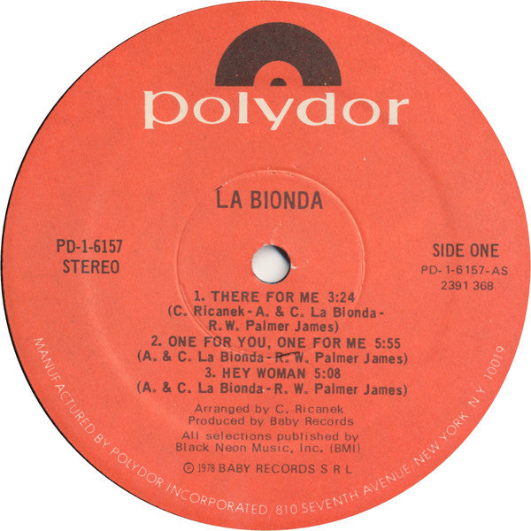 La Bionda : La Bionda (LP, Album)