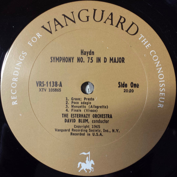 Joseph Haydn, The Esterhazy Orchestra, David Blum (2) : Symphonies N°75 & N°81 (LP)