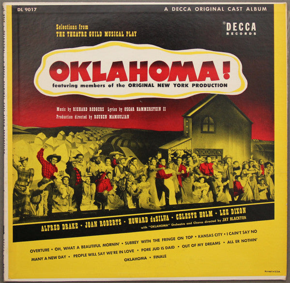 Richard Rodgers And  Oscar Hammerstein II / "Oklahoma" Orchestra And Chorus* Directed By Jay Blackton : Oklahoma! (LP, Album, RE)