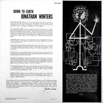Jonathan Winters : Down To Earth (LP, Album, Mono)