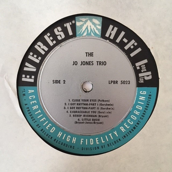 The Jo Jones Trio : Jo Jones Trio (LP, Album, Mono)