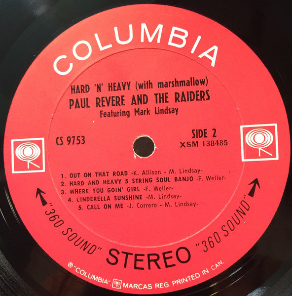 Paul Revere & The Raiders : Hard 'N' Heavy (With Marshmallow) (LP)