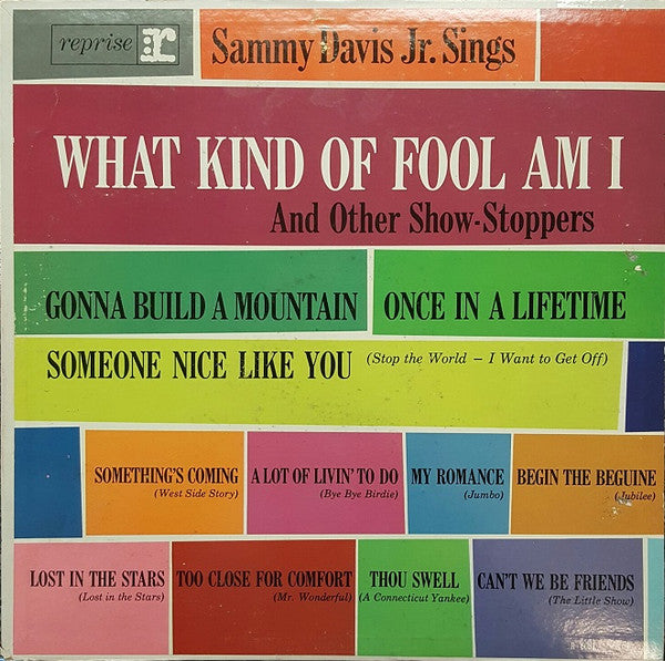 Sammy Davis Jr. : Sammy Davis Jr. Sings What Kind Of Fool Am I And Other Show-Stoppers (LP, Album, Mono)