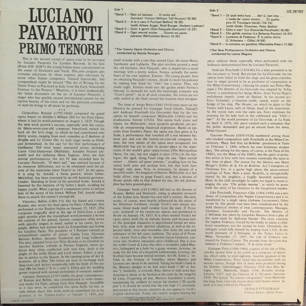 Luciano Pavarotti : Primo Tenore (LP, RE)