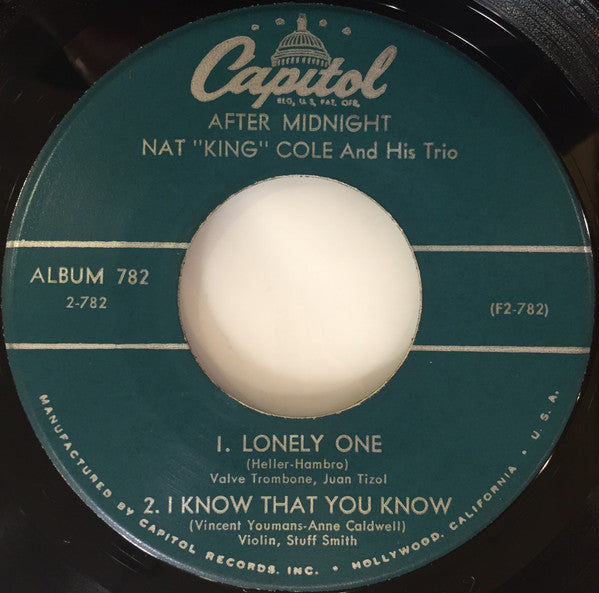 Nat 'King' Cole And His Trio* : After Midnight, Part 2 (7", EP)