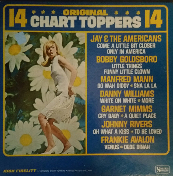 Various : 14 Original Chart Toppers  (LP, Comp, Mono)