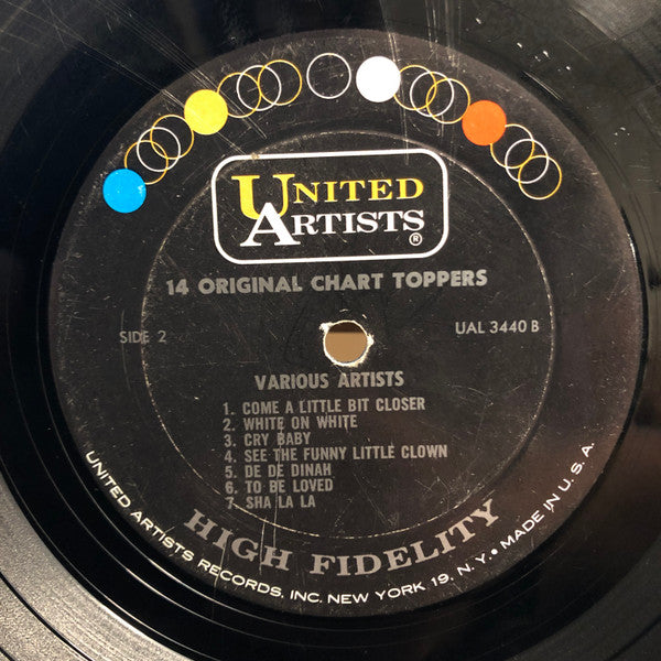 Various : 14 Original Chart Toppers  (LP, Comp, Mono)