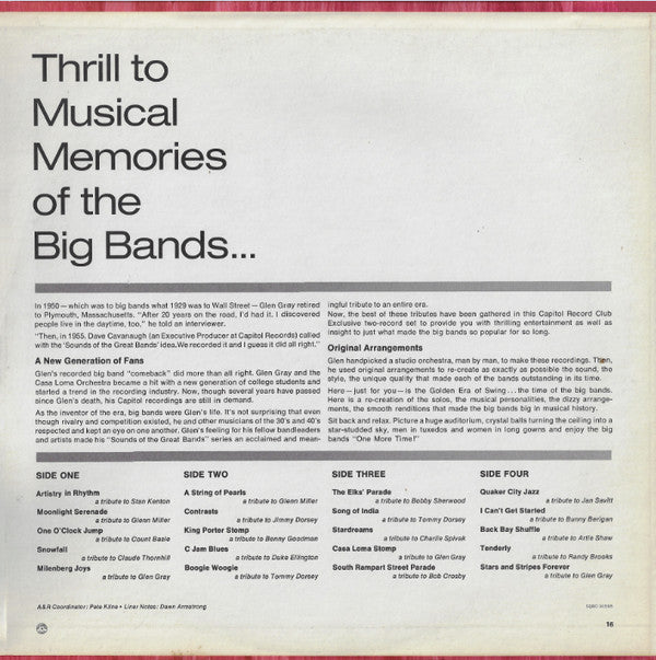 Glen Gray & The Casa Loma Orchestra : One More Time! (Memories Of The Big Bands) (2xLP, Comp, Club)