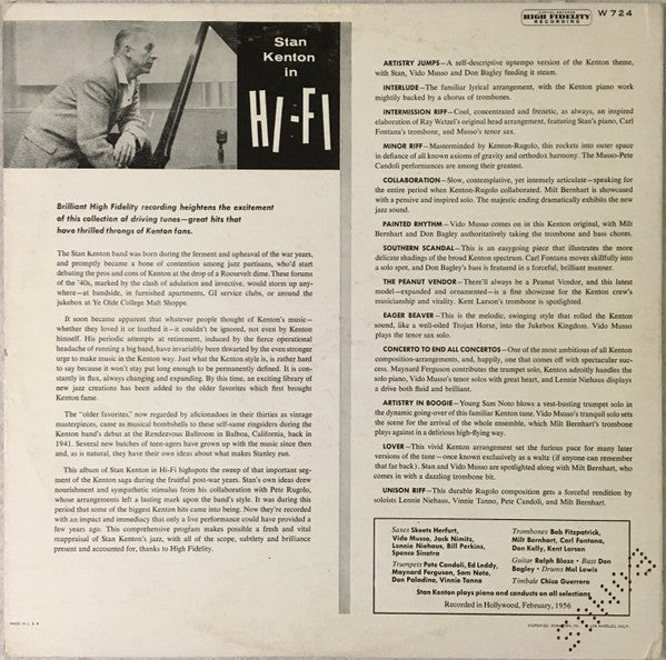 Stan Kenton : Kenton In Hi Fi (LP, Album, Mono, RP, Scr)
