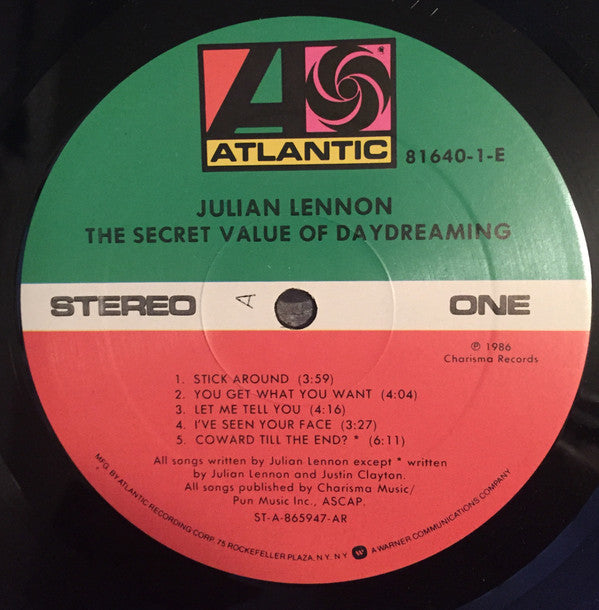 Julian Lennon : The Secret Value Of Daydreaming (LP, Album, All)