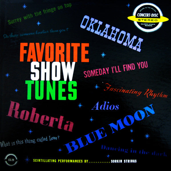Sorkin Strings* : Favorite Show Tunes (LP, Album)