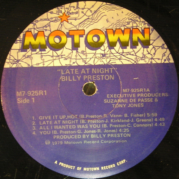Billy Preston : Late At Night (LP, Album, SRP)