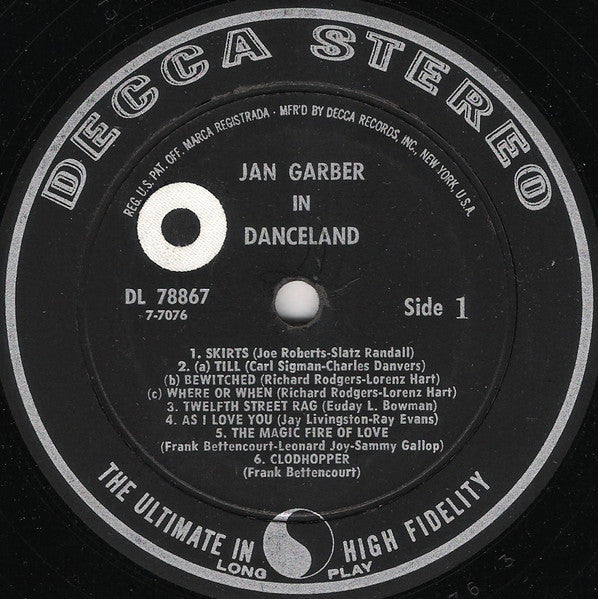 Jan Garber : Jan Garber In Danceland (LP, Album, Pin)