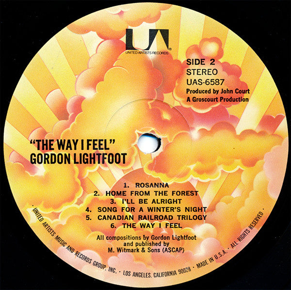 Gordon Lightfoot : The Way I Feel (LP, Album, RE)