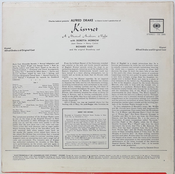 Alfred Drake & The Kismet Original Broadway Cast : Kismet (LP, Album)