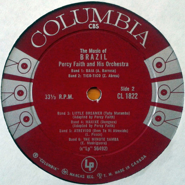 Percy Faith & His Orchestra : The Music Of Brazil! (LP, Album, Mono)