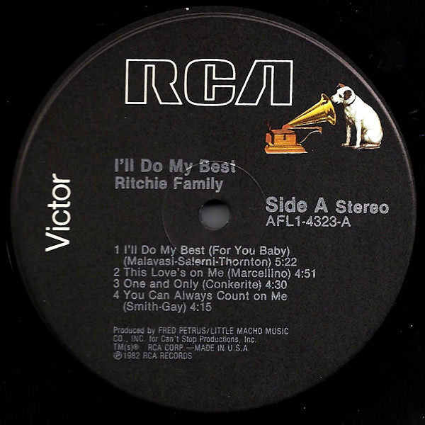 Ritchie Family* : I'll Do My Best (LP, Album)