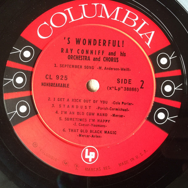 Ray Conniff : 'S Wonderful! (LP, Album, Mono)