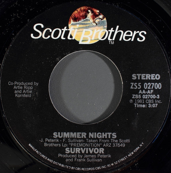 Survivor : Summer Nights (7")
