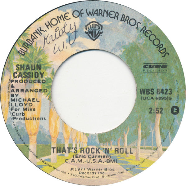 Shaun Cassidy : That's Rock 'N' Roll (7", Single, Jac)