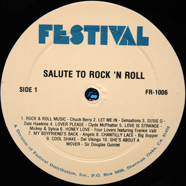 Various : A Salute To Rock 'N Roll - Volume One (LP, Comp)