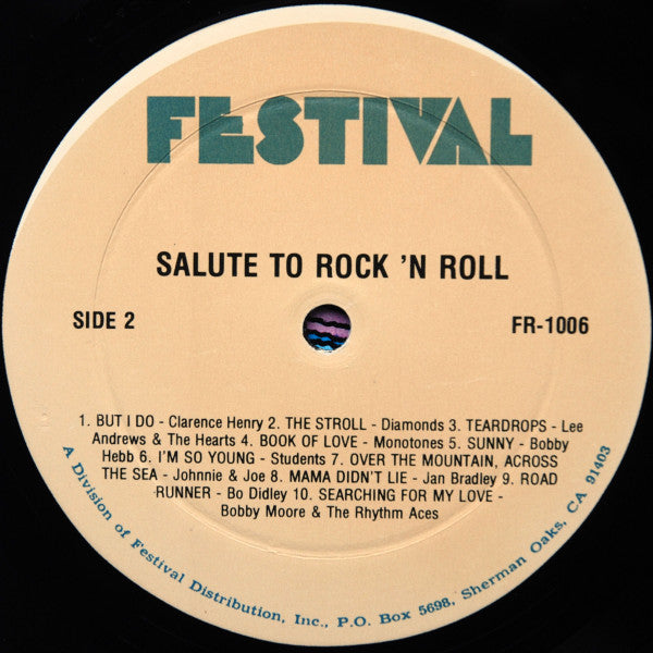 Various : A Salute To Rock 'N Roll - Volume One (LP, Comp)