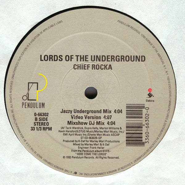 Lords Of The Underground : Chief Rocka (12")