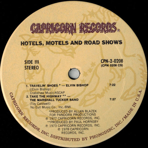 Various : Hotels, Motels And Road Shows (2xLP, Comp, Ter)