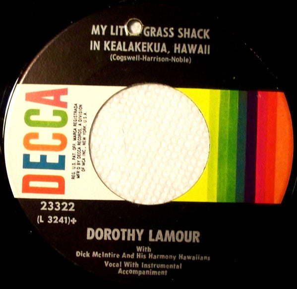 Dorothy Lamour With Dick McIntire And His Harmony Hawaiians : Little Brown Gal (7", RE, RP)