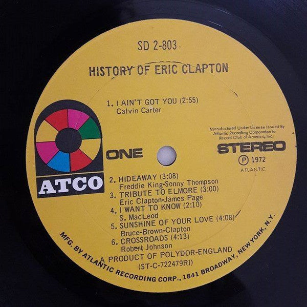 Eric Clapton : History Of Eric Clapton (2xLP, Comp, Club, Gat)