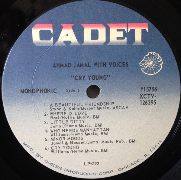Ahmad Jamal : Cry Young (LP, Album, Mono)