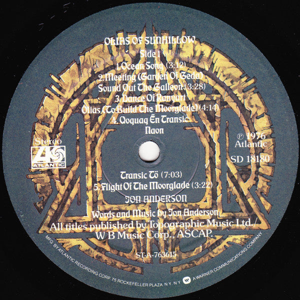 Jon Anderson : Olias Of Sunhillow (LP, Album, Pre)
