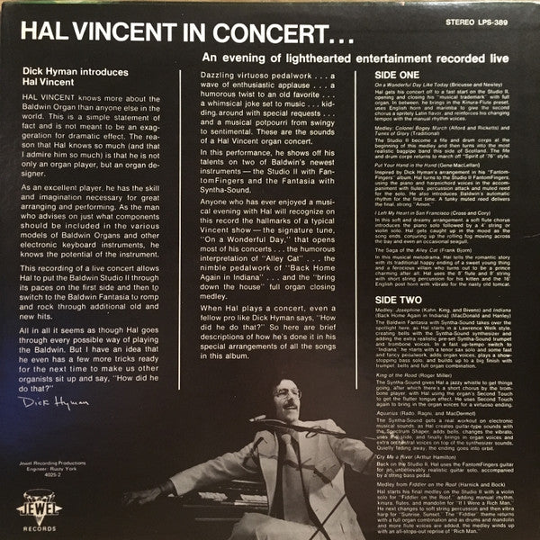 Hal Vincent : In Concert (LP, Album)