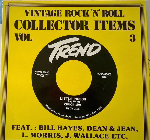 Various : Vintage Rock 'N' Roll Collector Items Vol. 3 (LP, Comp, Mono)