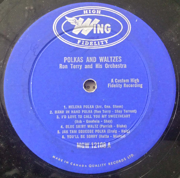 Ron Terry And His Orchestra : Polkas And Waltzes (LP, Album, RE)