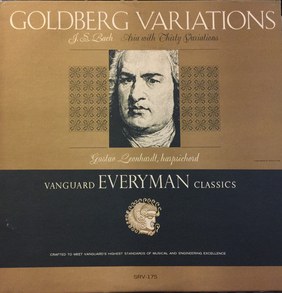 Gustav Leonhardt, Johann Sebastian Bach : Goldberg Variations - Aria With Thirty Variations (LP, Mono)