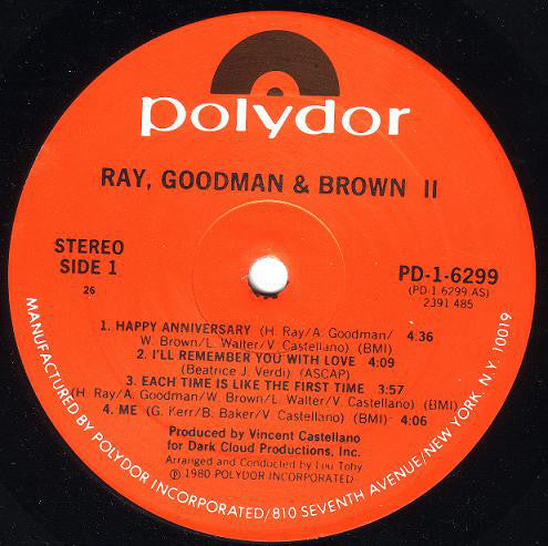 Ray, Goodman & Brown : Ray, Goodman & Brown II (LP, Album)