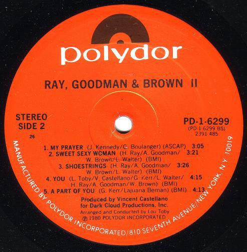 Ray, Goodman & Brown : Ray, Goodman & Brown II (LP, Album)