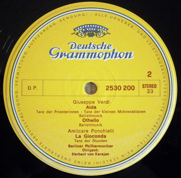 Karajan*, Berliner Philharmoniker : Opernballette (LP)
