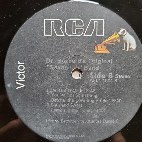 Dr. Buzzard's Original Savannah Band : Dr. Buzzard's Original "Savannah" Band (LP, Album, RE, Ind)