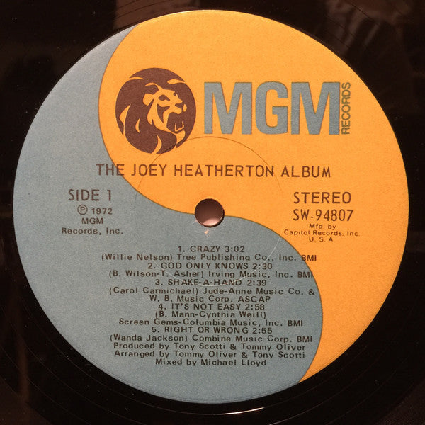 Joey Heatherton : The Joey Heatherton Album (LP, Album, Club, Cap)