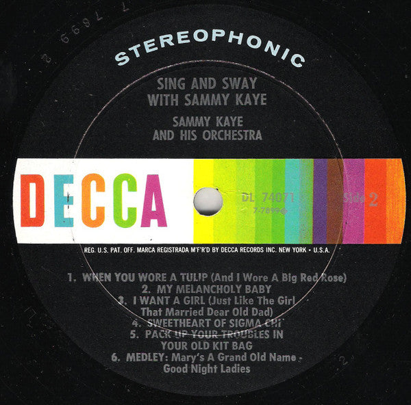 Sammy Kaye And His Orchestra : Sing And Sway With Sammy Kaye (LP, Album)