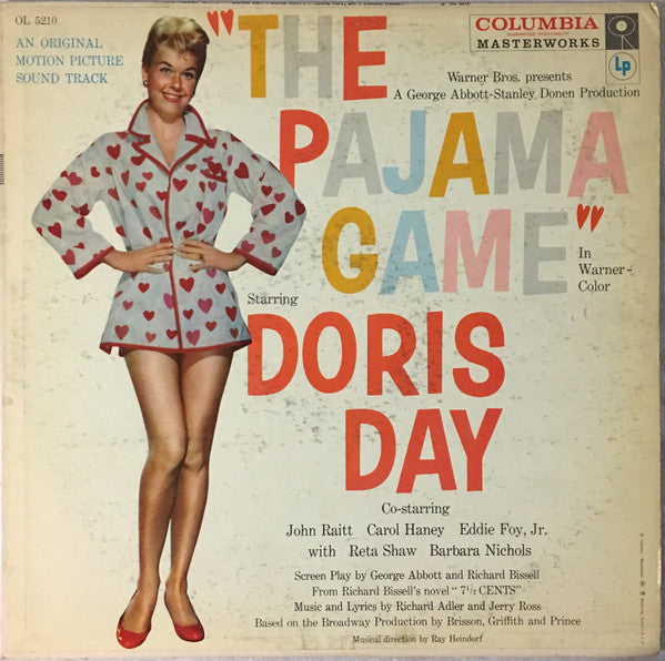 Doris Day, John Raitt, Eddie Foy, Jr., Carol Haney : Original Motion Picture Sound Track "The Pajama Game" (LP, Album, Mono, Promo)