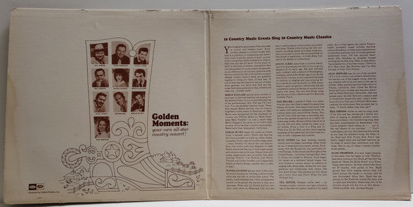 Various : Golden Moments Of Country And Western Music (2xLP, Comp, Club, Whi)