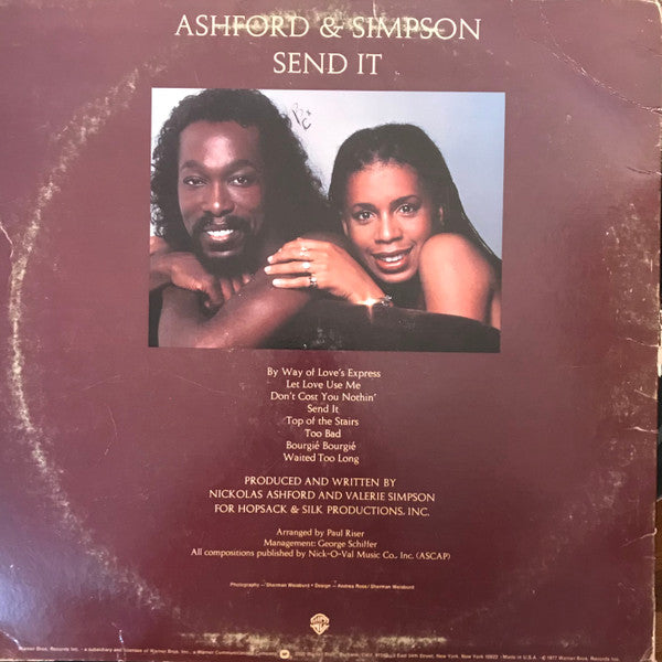 Ashford & Simpson : Send It (LP, Album, Gol)